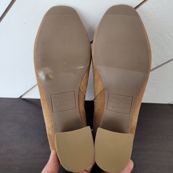 NEW Womens Aqua College Echo Waterproof Suede Leather Ankle Boots Size 6.5 Tan - Picture 9 of 10